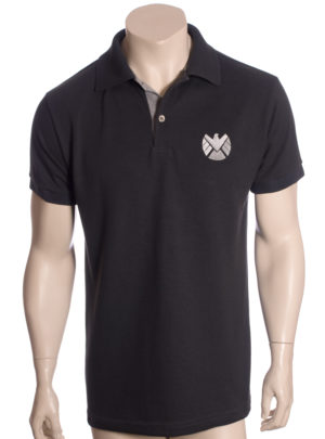 Camisa Polo Chumbo S.H.I.E.L.D. Marvel