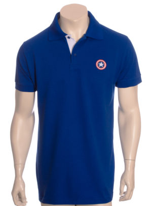 Camisa Polo Azul Capitão América