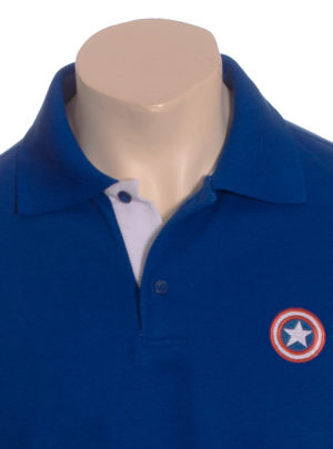 Camisa Polo Azul Capitão América