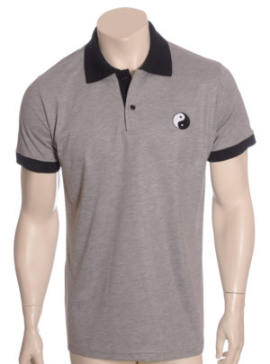 Camisa Polo Cinza Yin Yang