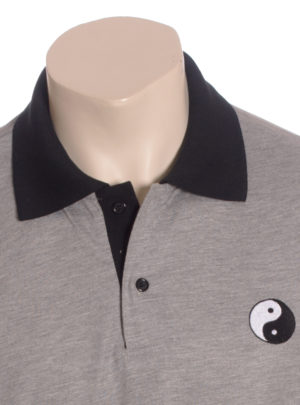 Camisa Polo Cinza Yin Yang