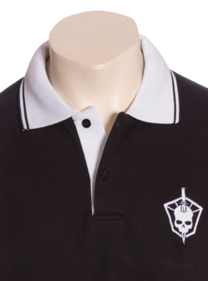 Camisa Polo Preta Caveira Adaga