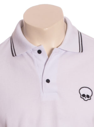 Camisa Polo Branca Caveira