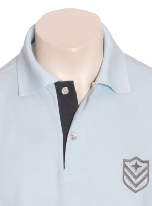 Camisa Polo Militar Azul Claro